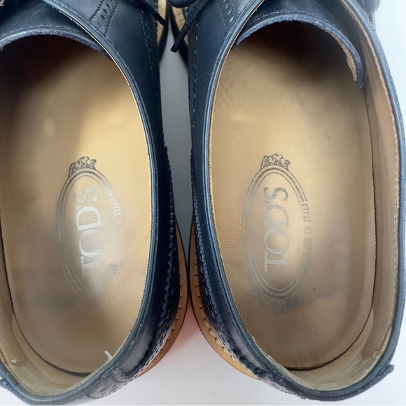 Tod’s Leather Oxford Lace Up Shoes Black - Picture 13 of 13